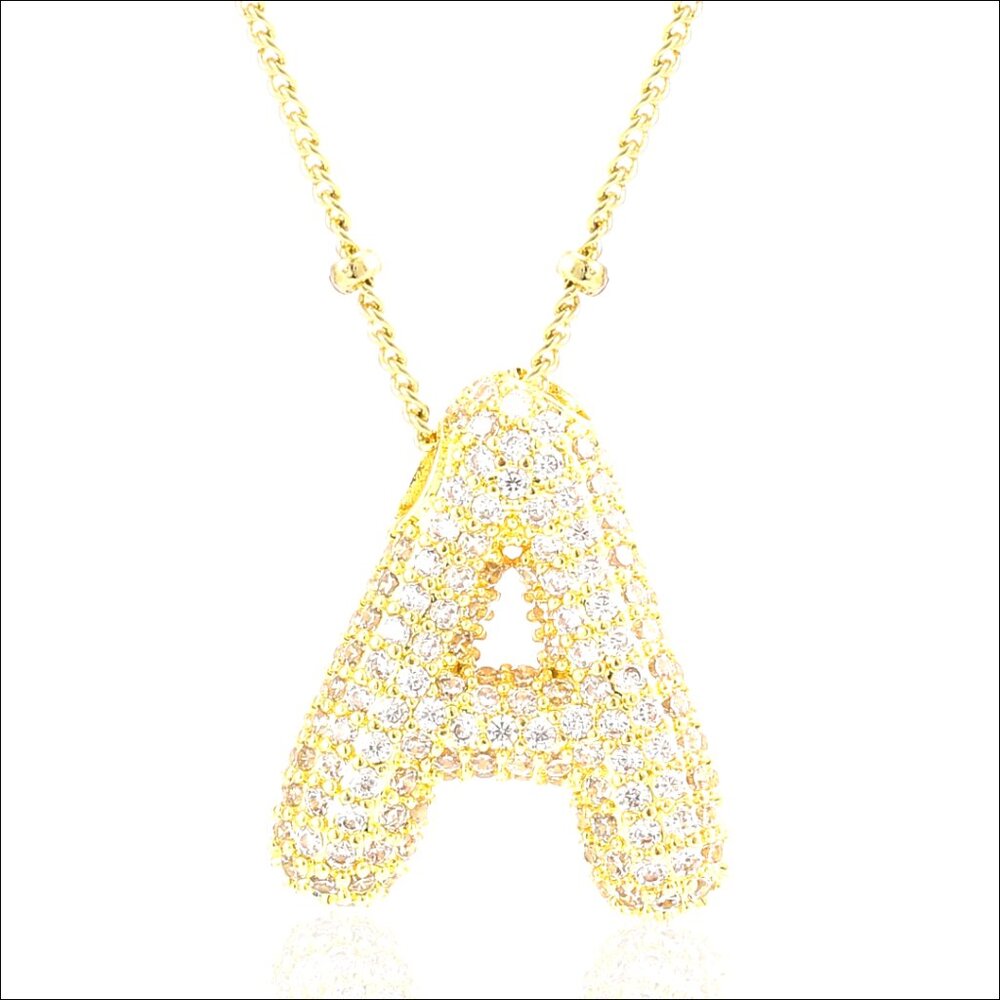 14k Gold Plated Letter Necklace, Dainty Initial Charm Pendant, Personalized